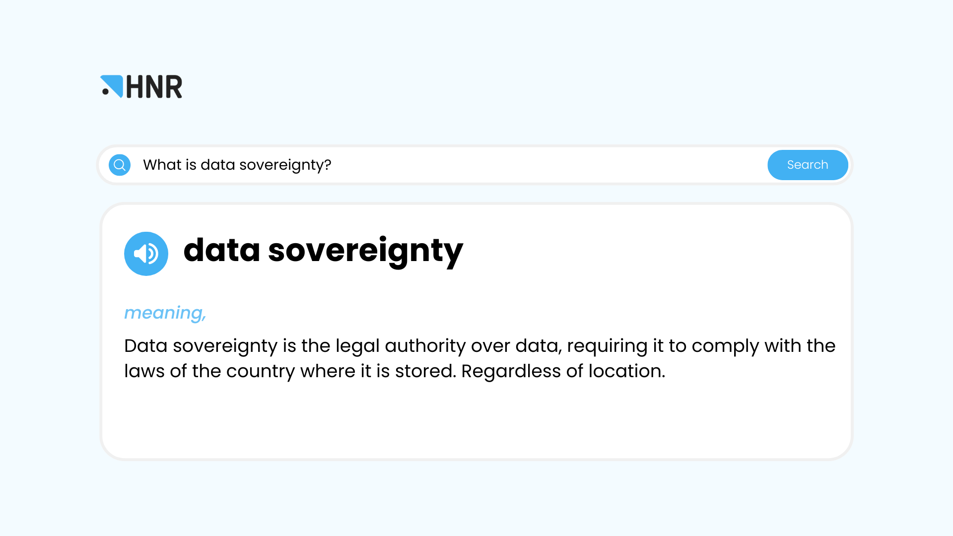 What is data sovereignty