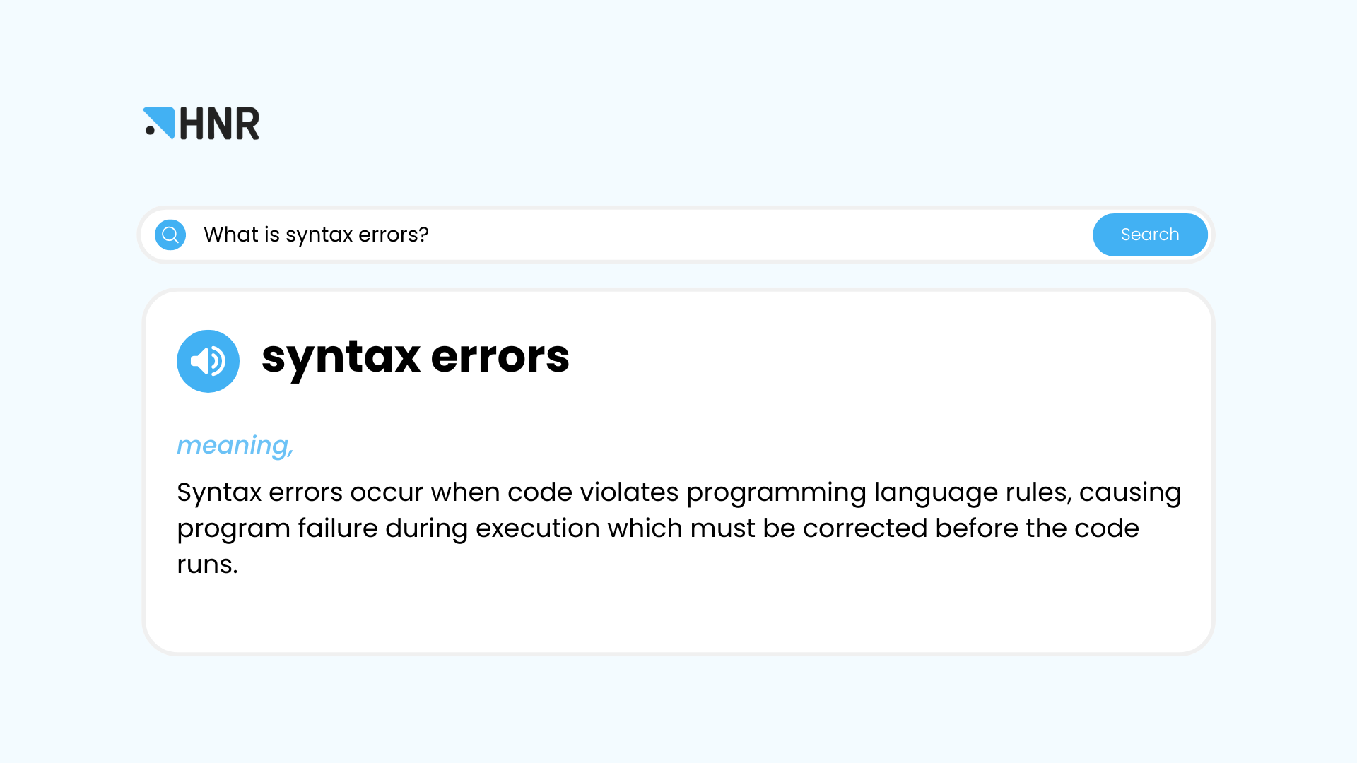 What is syntax errors