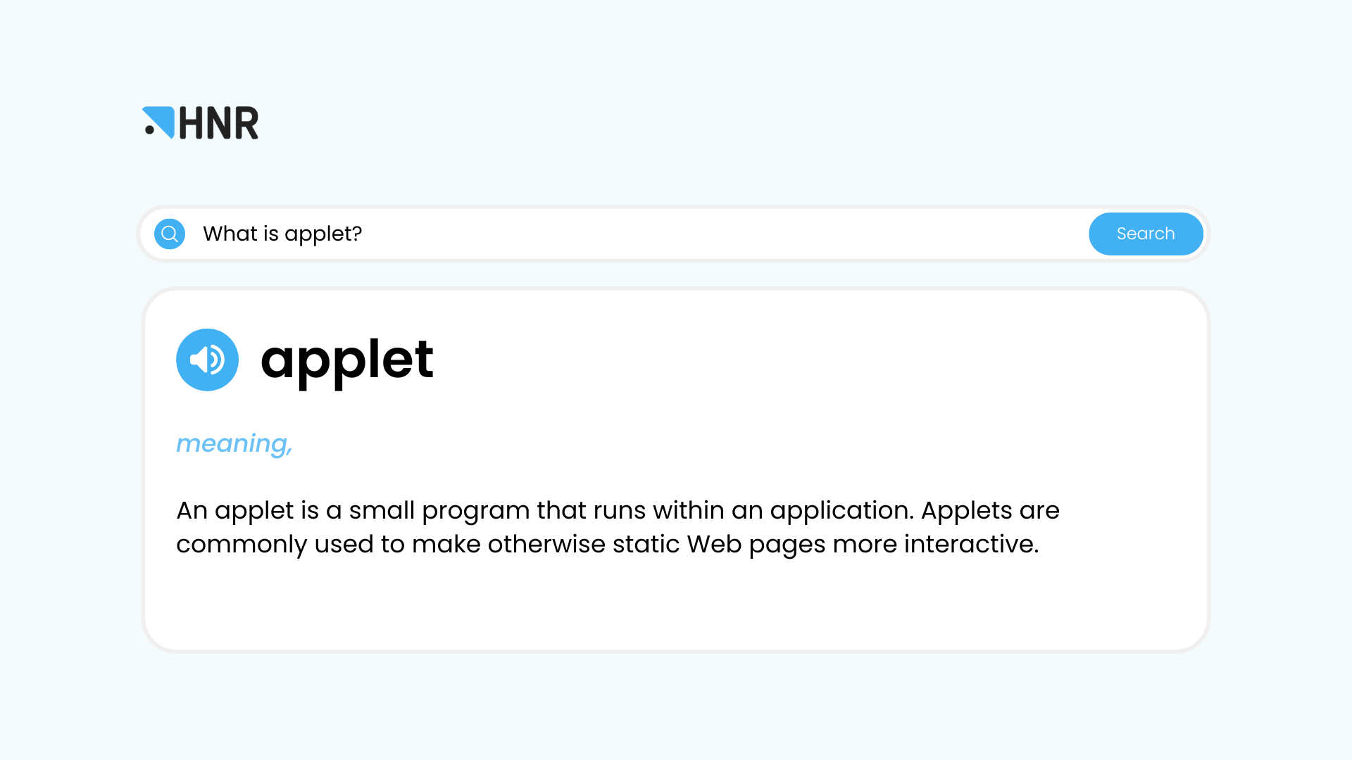 What is applet